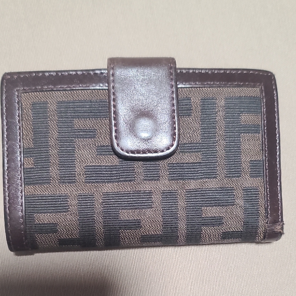 Fendi Brown and Black Wallet